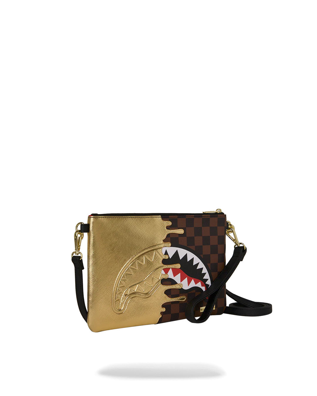 SHARKS IN PARIS GOLD DRIP CROSSOVER CLUTCH