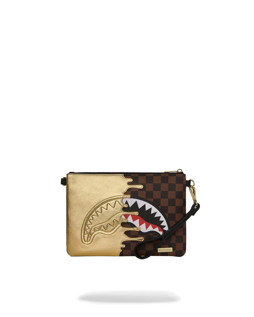 SHARKS IN PARIS GOLD DRIP CROSSOVER CLUTCH