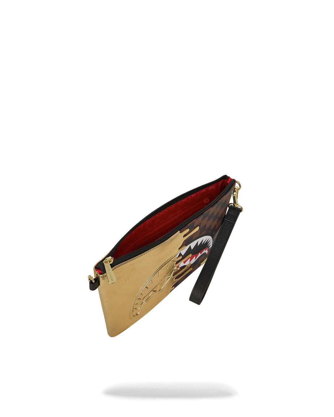 SHARKS IN PARIS GOLD DRIP CROSSOVER CLUTCH