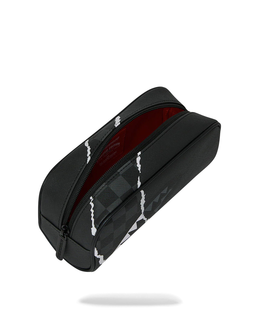 CENTER RIP REVEALING GRAY CHECK POUCH