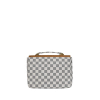 EMBOSSED CREAM CHECK HANDBAG