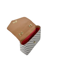 EMBOSSED CREAM CHECK HANDBAG