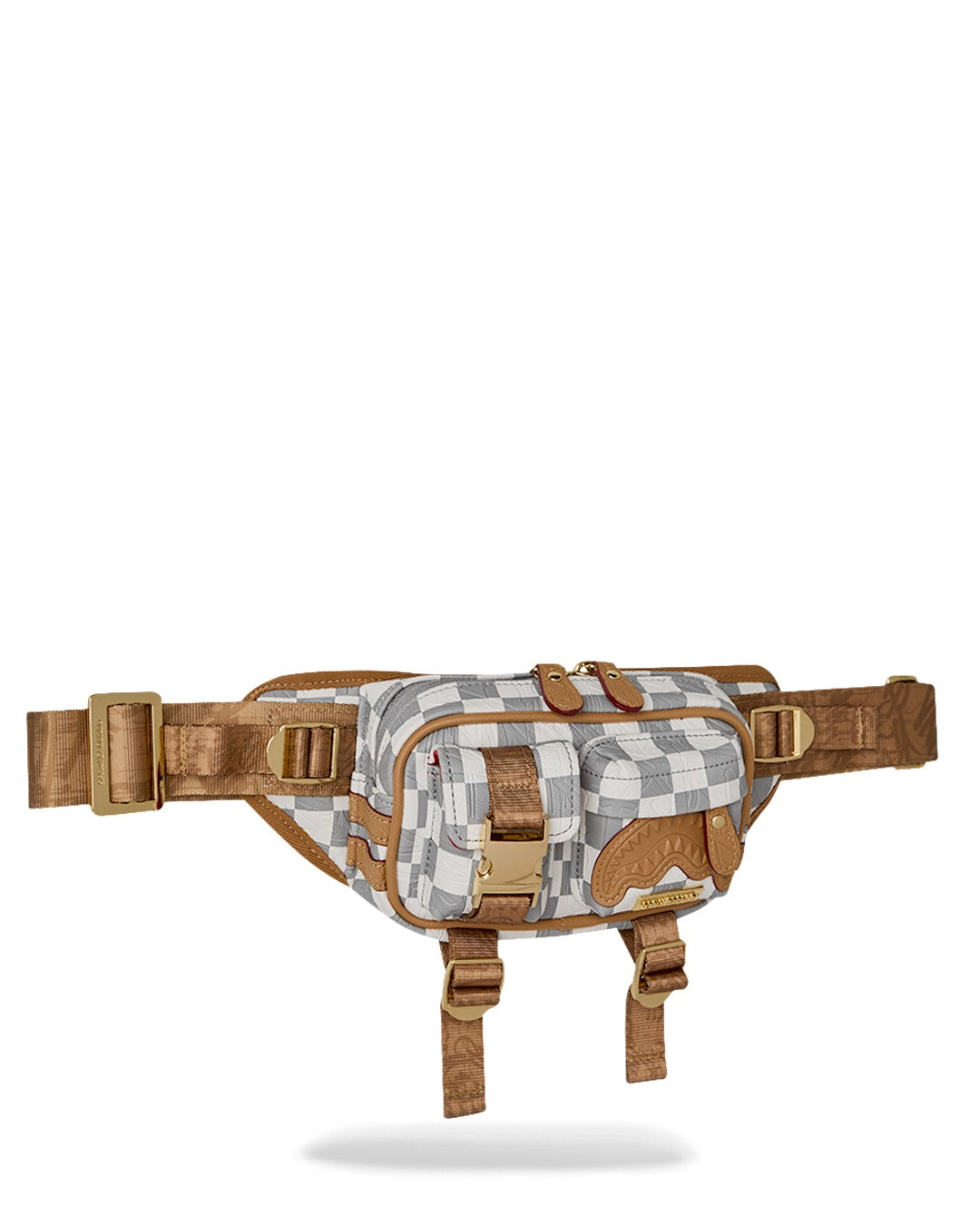 EMBOSSED CREAM CHECK CARGO CROSSBODY