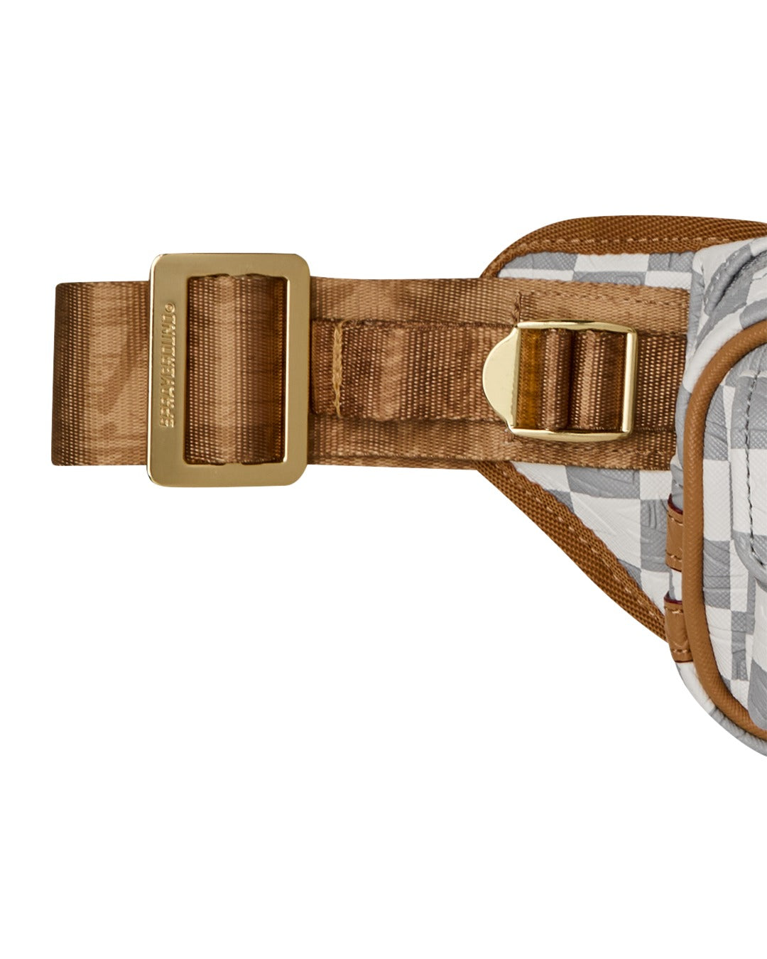 EMBOSSED CREAM CHECK CARGO CROSSBODY