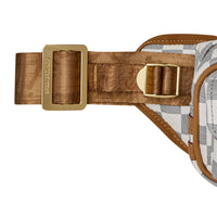 EMBOSSED CREAM CHECK CARGO CROSSBODY