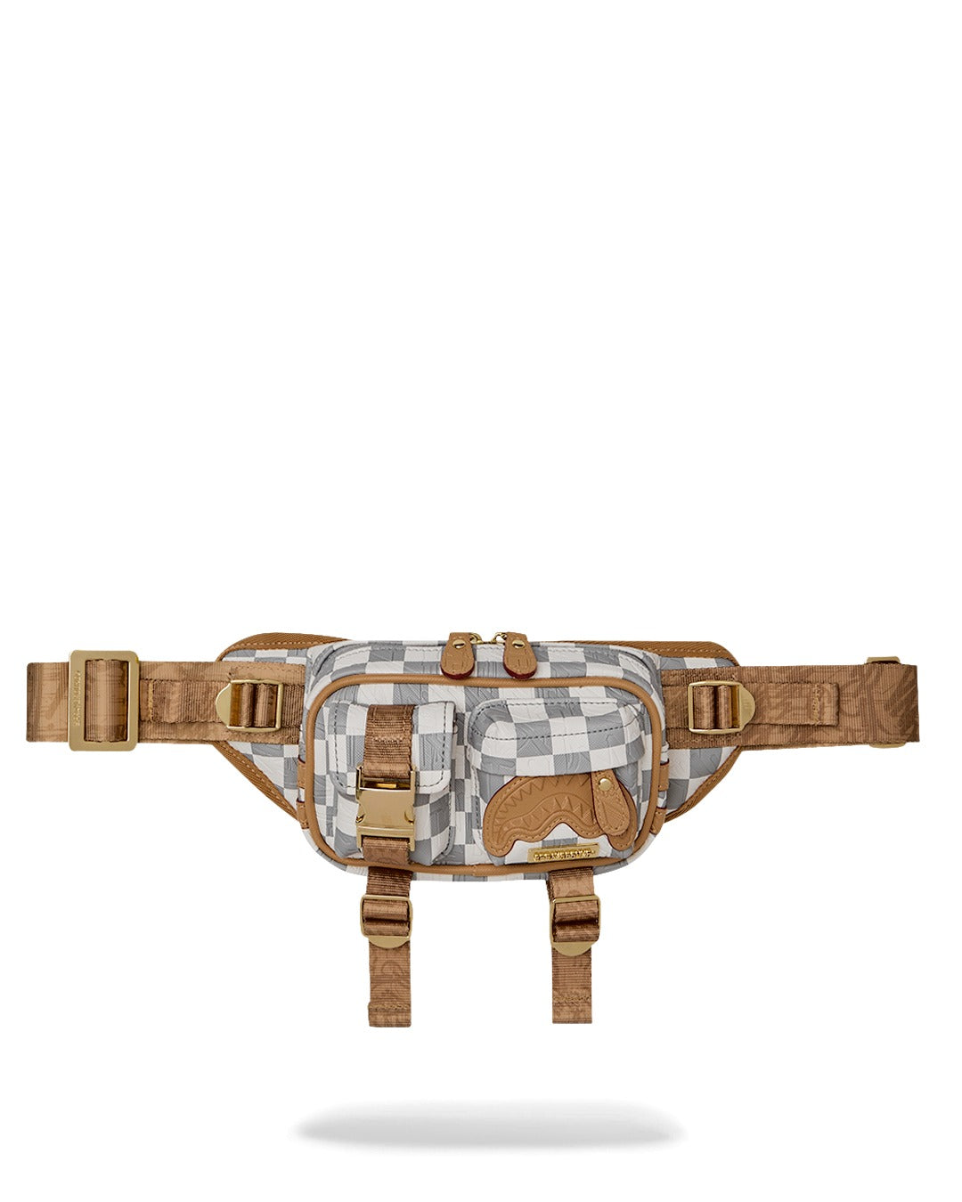 EMBOSSED CREAM CHECK CARGO CROSSBODY