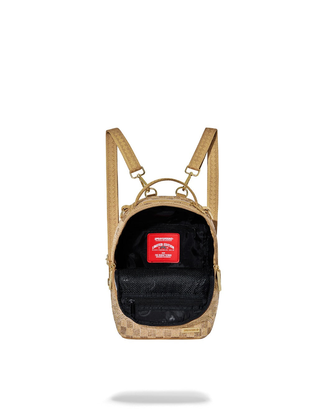 2 TONE GOLD TRINITY MINI BACKPACK