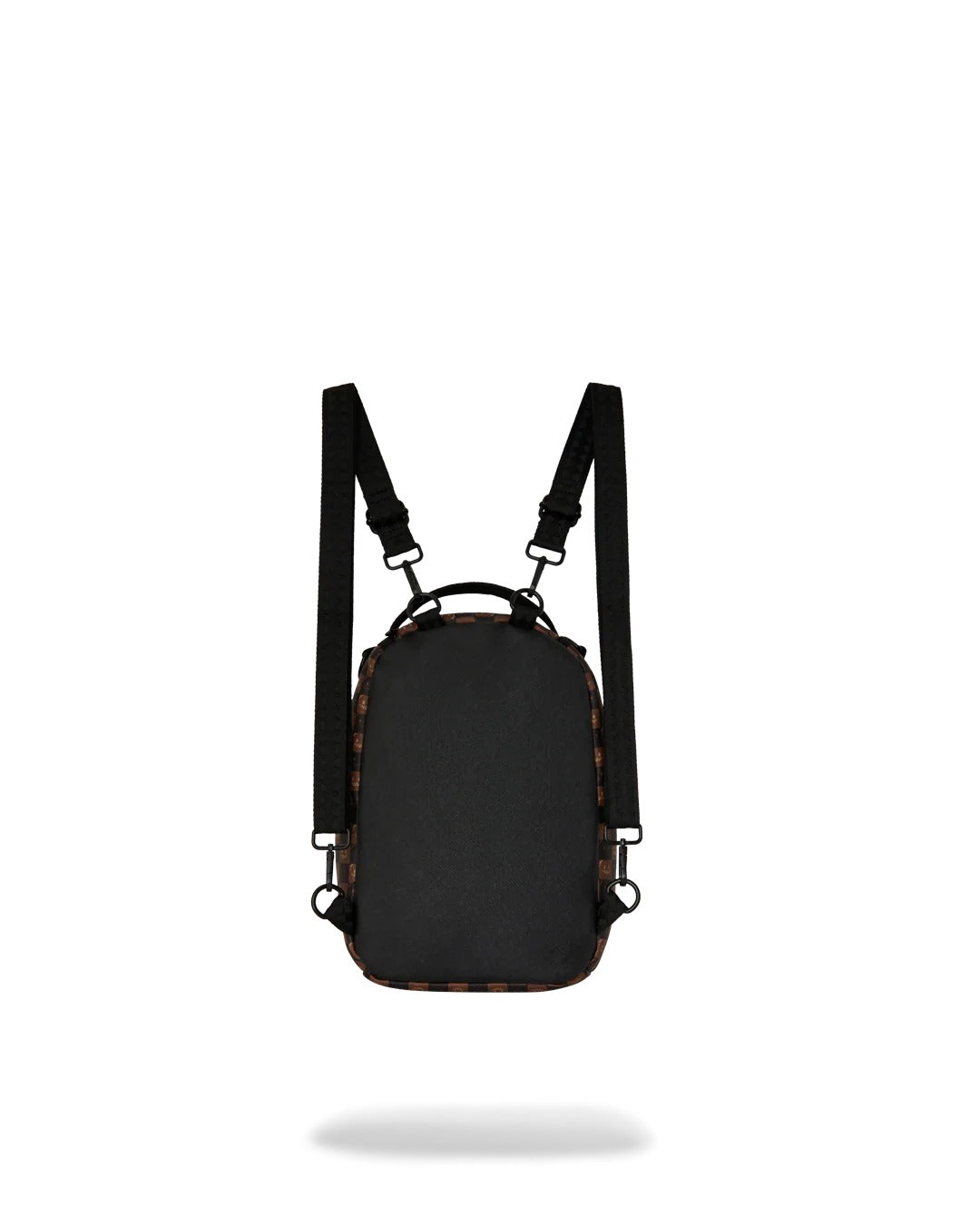 SHARKS IN PARIS WTF BUBBLE BROWN CHECK MINI BACKPACK
