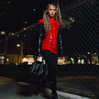 LUX BLACK GHOST DRIP HANDBAG