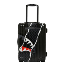 CENTER RIP REVEALING GRAY CHECK CARRY-ON LUGGAGE