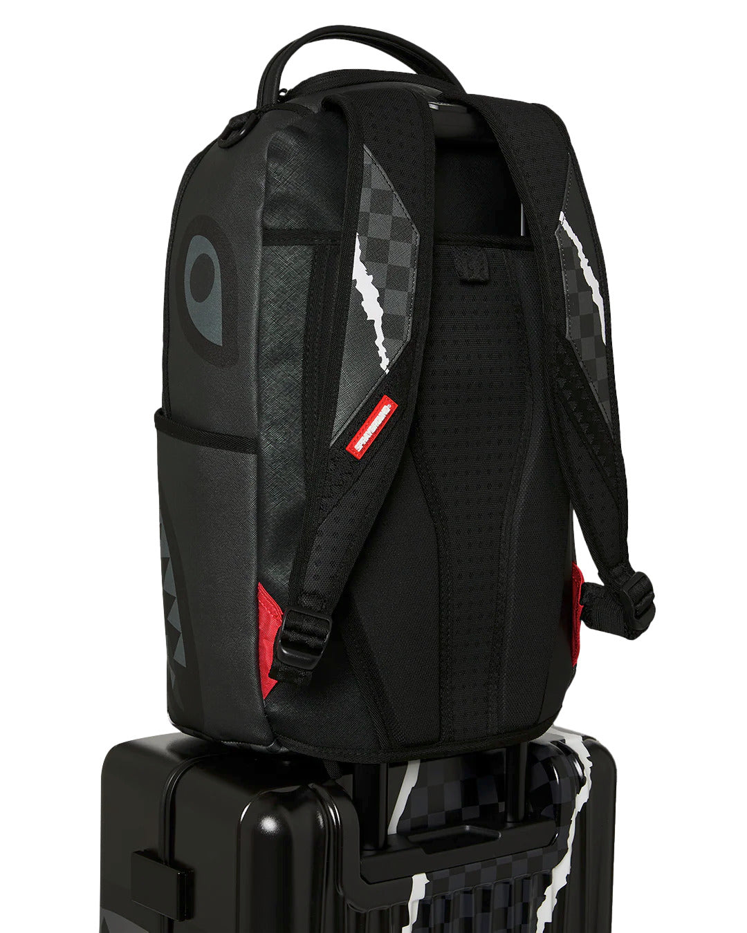 CENTER RIP REVEALING GRAY CHECK CARRY-ON LUGGAGE