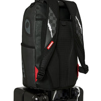 CENTER RIP REVEALING GRAY CHECK CARRY-ON LUGGAGE