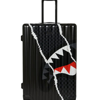 CENTER RIP REVEALING GRAY CHECK FULL-SIZE LUGGAGE