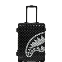 BLACK AND WHITE DRIP CHECK SHARK CARRY-ON LUGGAGE