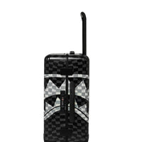 BLACK AND WHITE DRIP CHECK SHARK CARRY-ON LUGGAGE