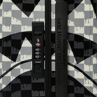 BLACK AND WHITE DRIP CHECK SHARK CARRY-ON LUGGAGE