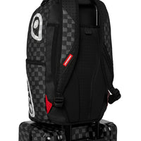 BLACK AND WHITE DRIP CHECK SHARK CARRY-ON LUGGAGE