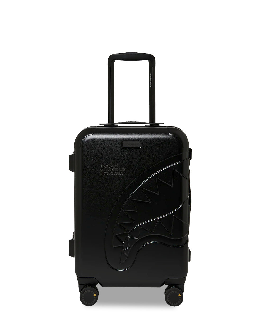BLACKED OUT EMBOSSED GOLD TOOTH CARRY-ON LUGGAGE