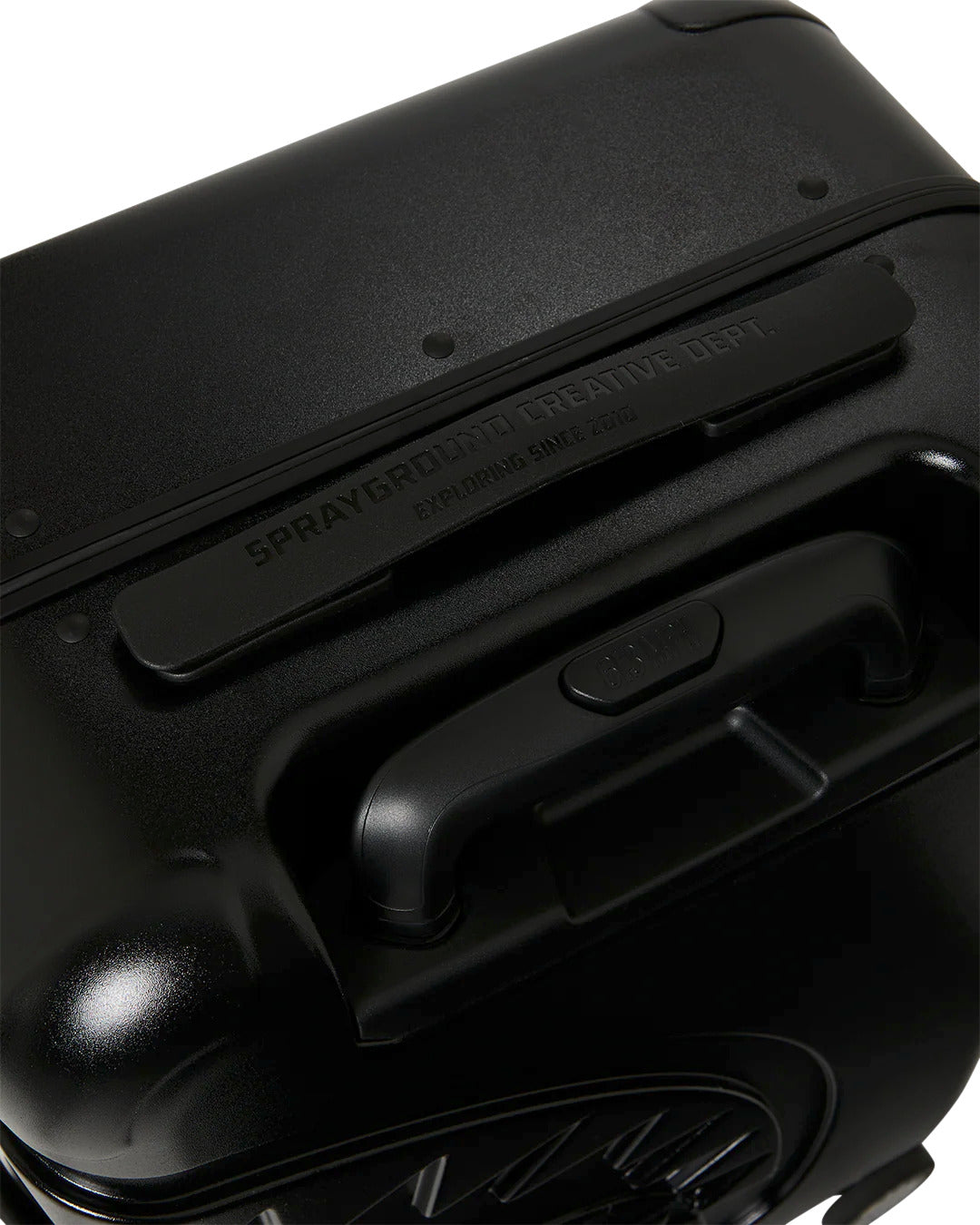 BLACKED OUT EMBOSSED GOLD TOOTH CARRY-ON LUGGAGE