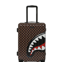 SHARKS IN PARIS WTF BUBBLE BROWN CHECK CARRY-ON LUGGAGE