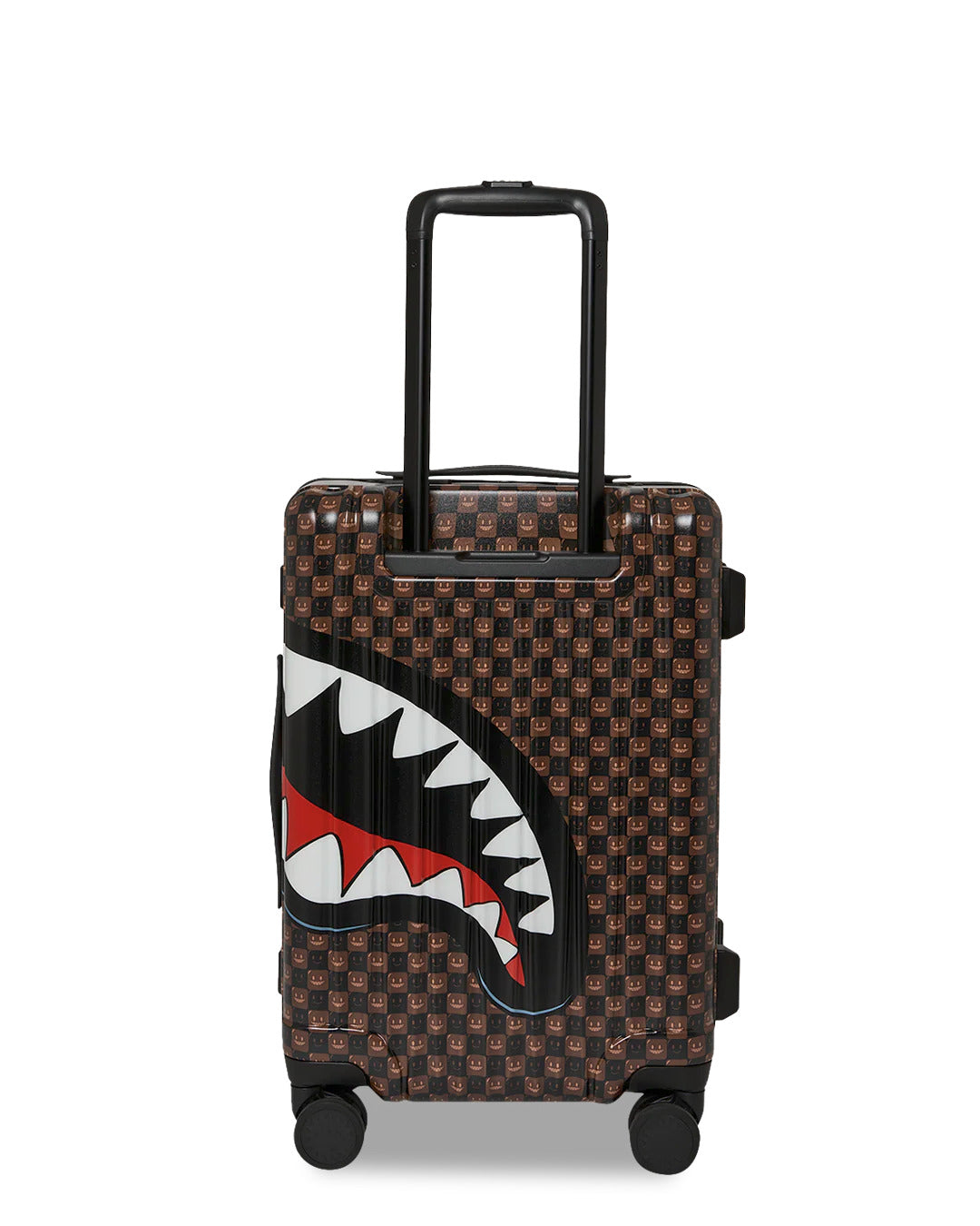 SHARKS IN PARIS WTF BUBBLE BROWN CHECK CARRY-ON LUGGAGE