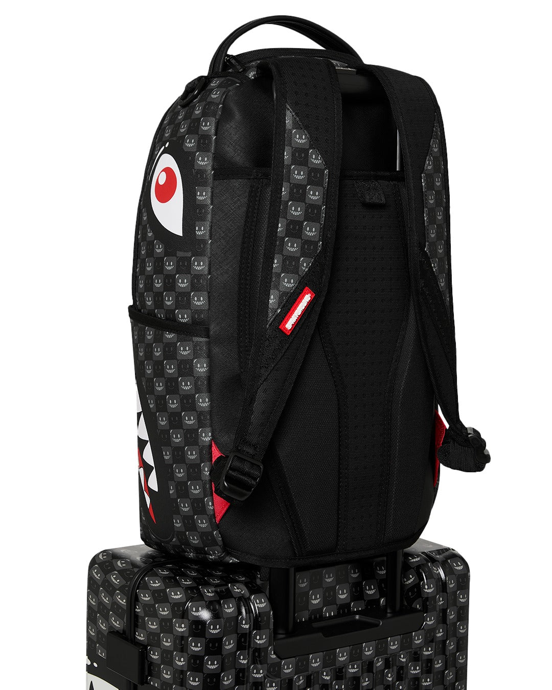 SHARKS IN PARIS WTF BUBBLY BLACK CHECK CARRY-ON LUGGAGE
