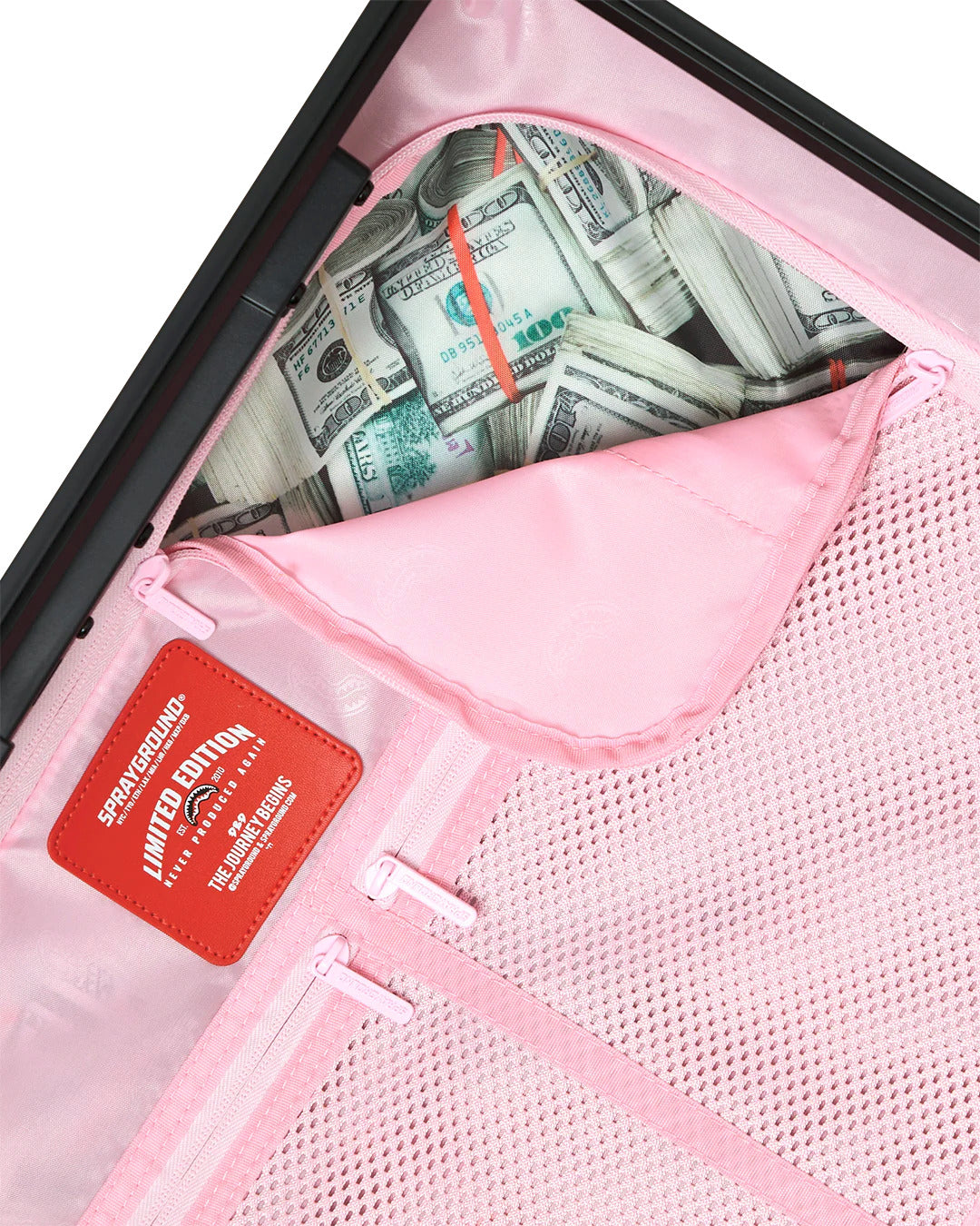 PINK NEW CHECK FACES CARRY-ON LUGGAGE