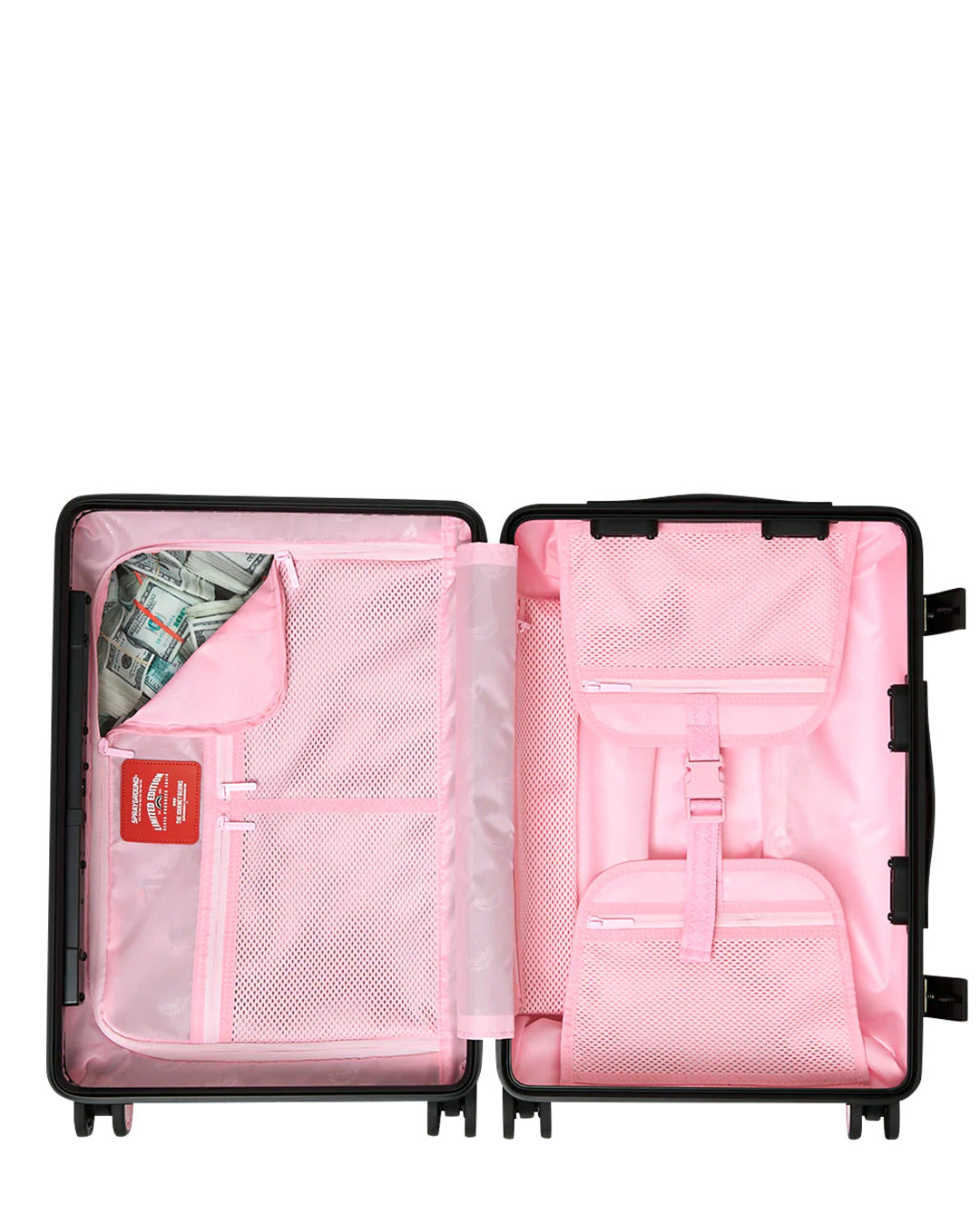 PINK NEW CHECK FACES CARRY-ON LUGGAGE