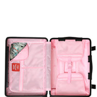 PINK NEW CHECK FACES CARRY-ON LUGGAGE