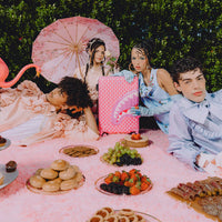 PINK NEW CHECK FACES CARRY-ON LUGGAGE