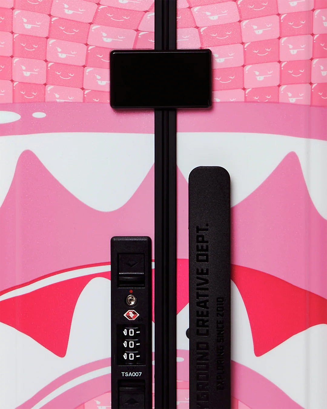 PINK NEW CHECK FACES CARRY-ON LUGGAGE