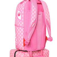 PINK NEW CHECK FACES CARRY-ON LUGGAGE
