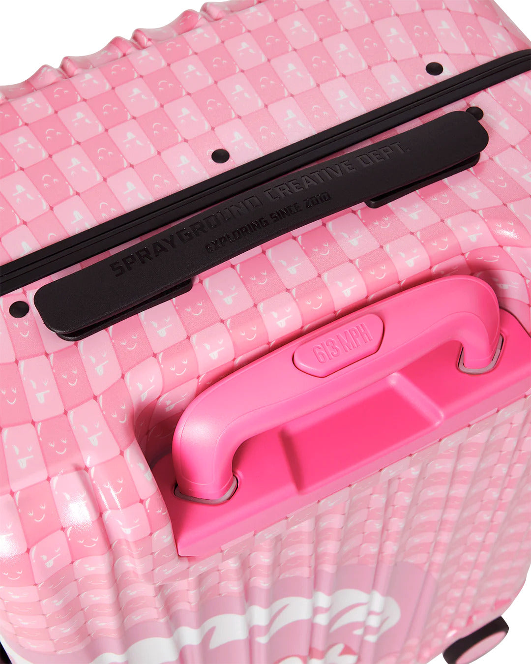PINK NEW CHECK FACES CARRY-ON LUGGAGE
