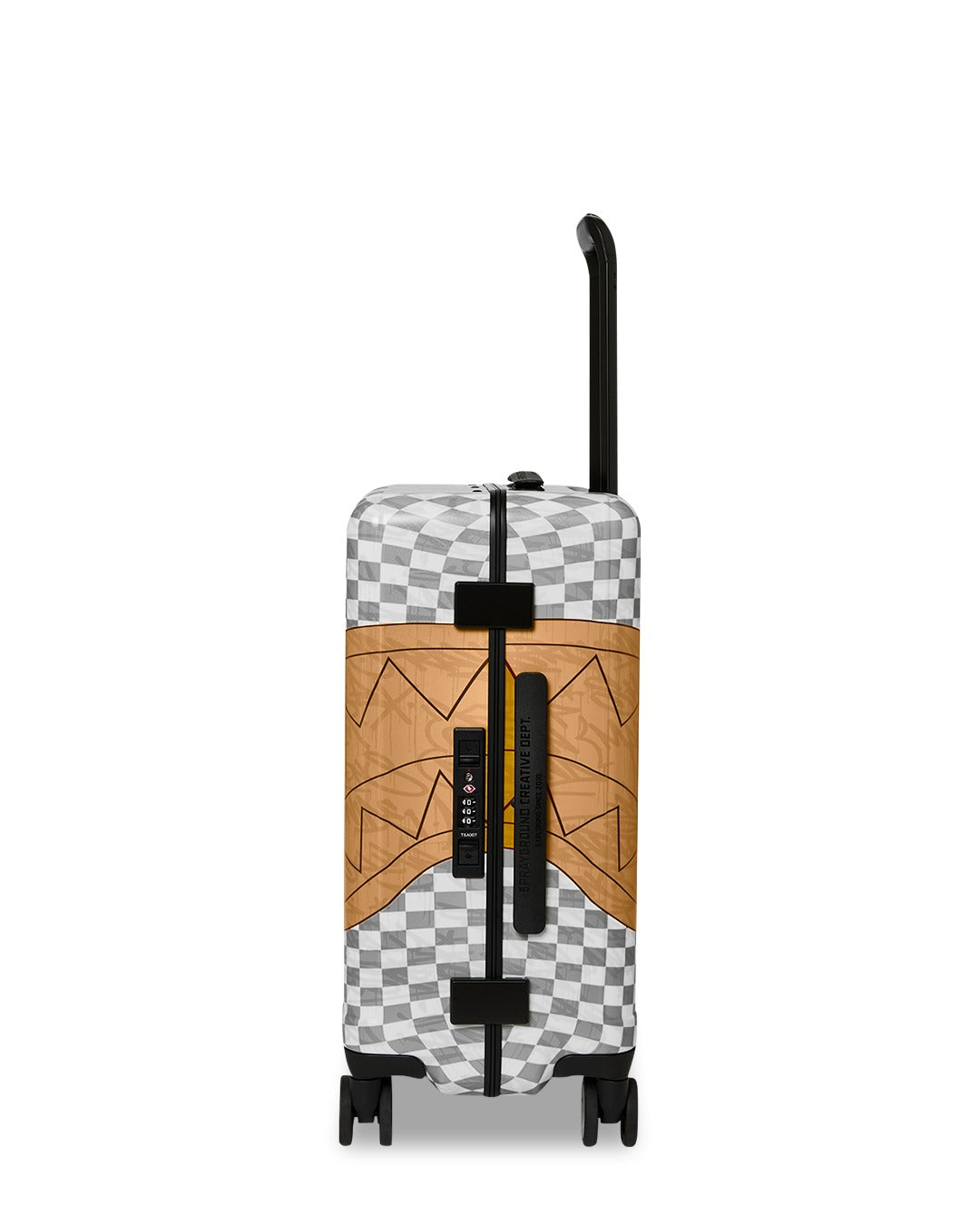 EMBOSSED CREAM CHECK CARRY-ON LUGGAGE