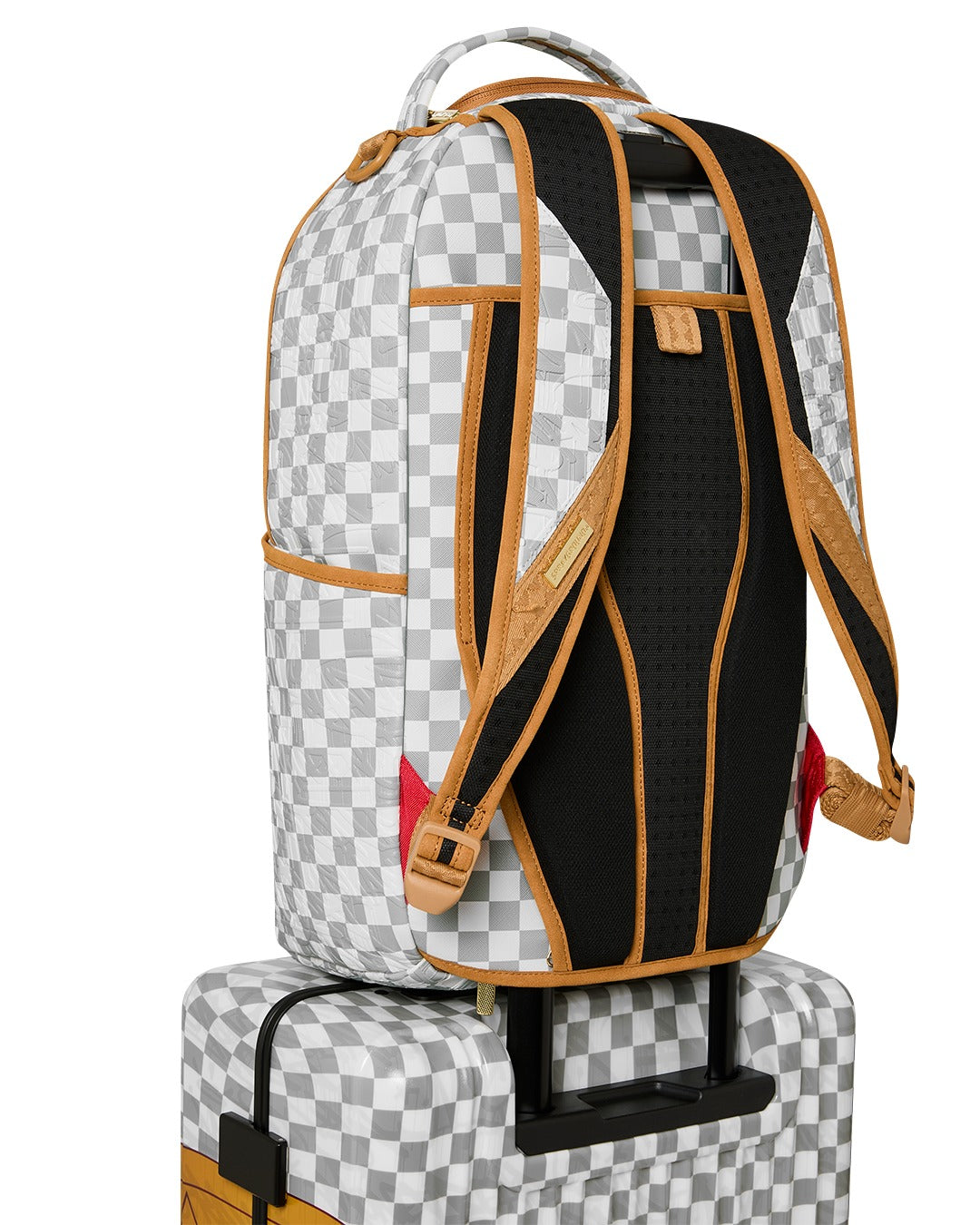 EMBOSSED CREAM CHECK CARRY-ON LUGGAGE