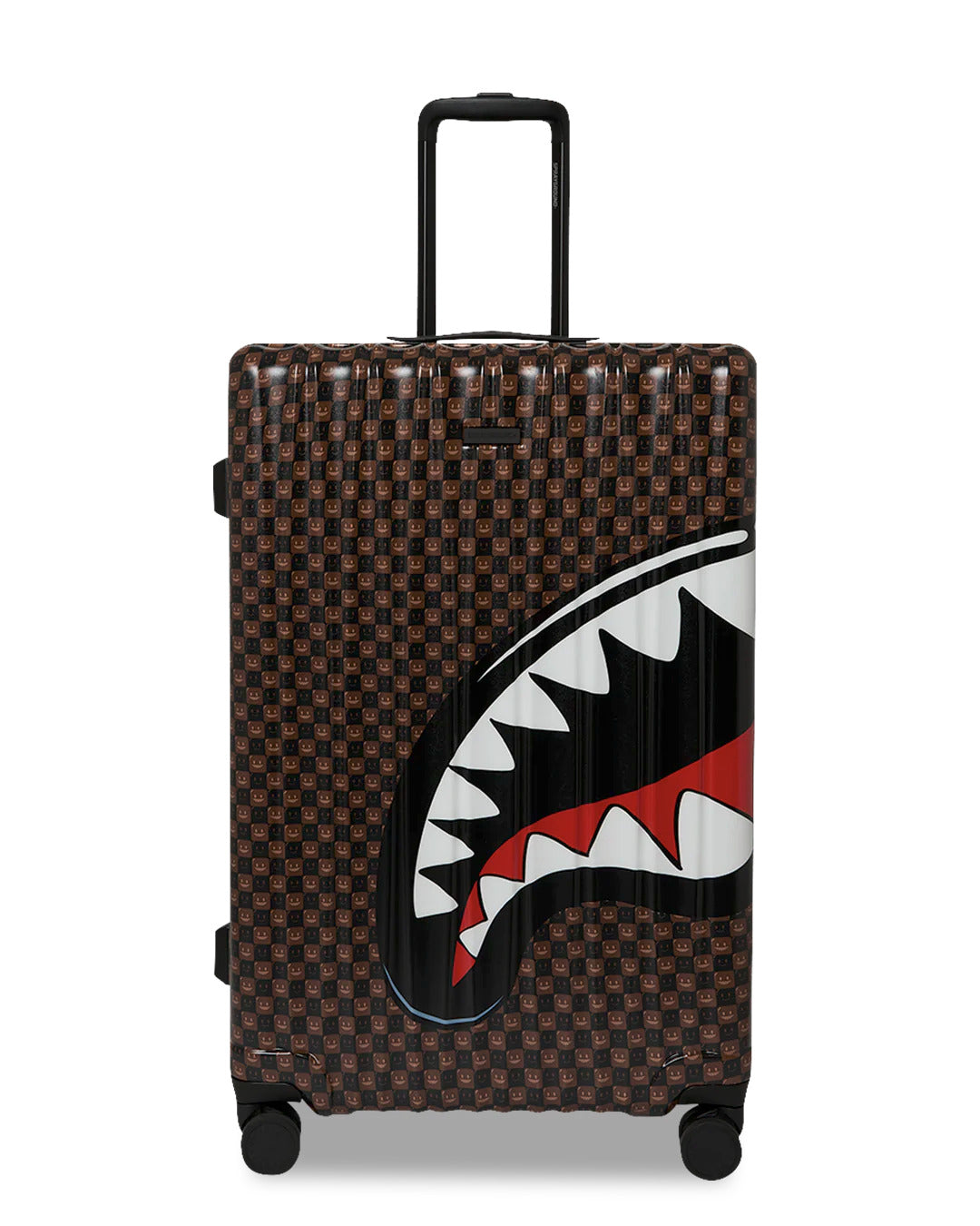 SHARKS IN PARIS WTF BUBBLE BROWN CHECK FULL-SIZE LUGGAGE