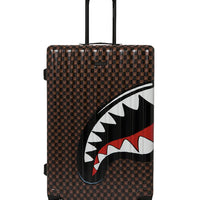 SHARKS IN PARIS WTF BUBBLE BROWN CHECK FULL-SIZE LUGGAGE