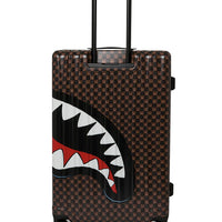 SHARKS IN PARIS WTF BUBBLE BROWN CHECK FULL-SIZE LUGGAGE