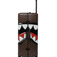 SHARKS IN PARIS WTF BUBBLE BROWN CHECK FULL-SIZE LUGGAGE
