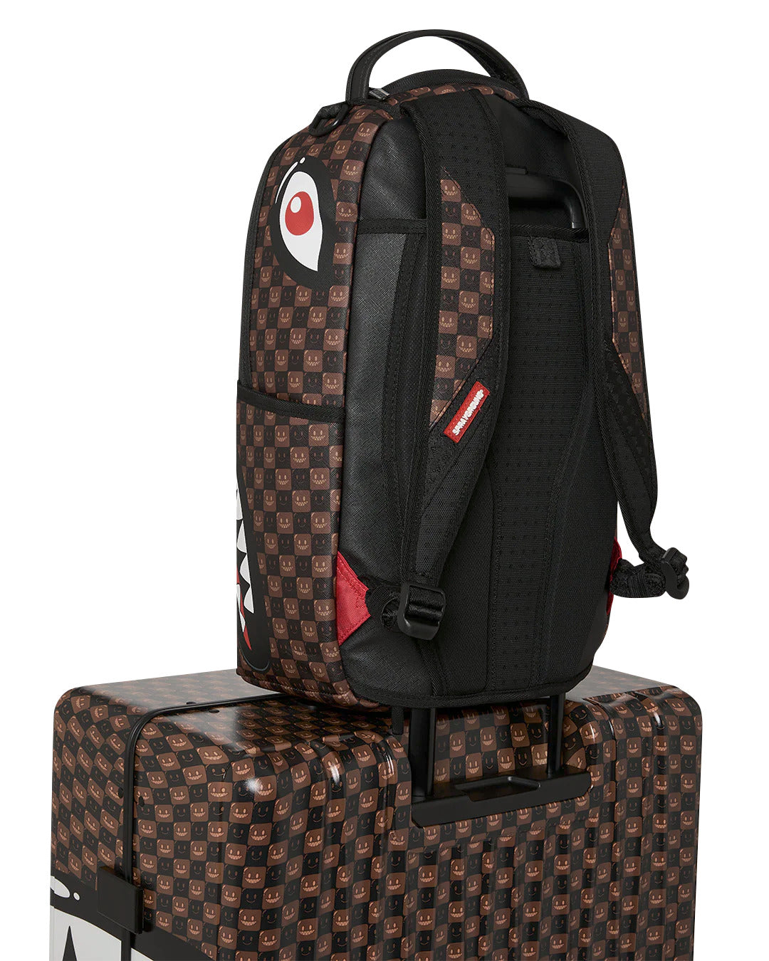SHARKS IN PARIS WTF BUBBLE BROWN CHECK FULL-SIZE LUGGAGE