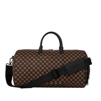 SHARKS IN PARIS WTF BUBBLE BROWN CHECK DUFFLE