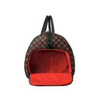 SHARKS IN PARIS WTF BUBBLE BROWN CHECK DUFFLE