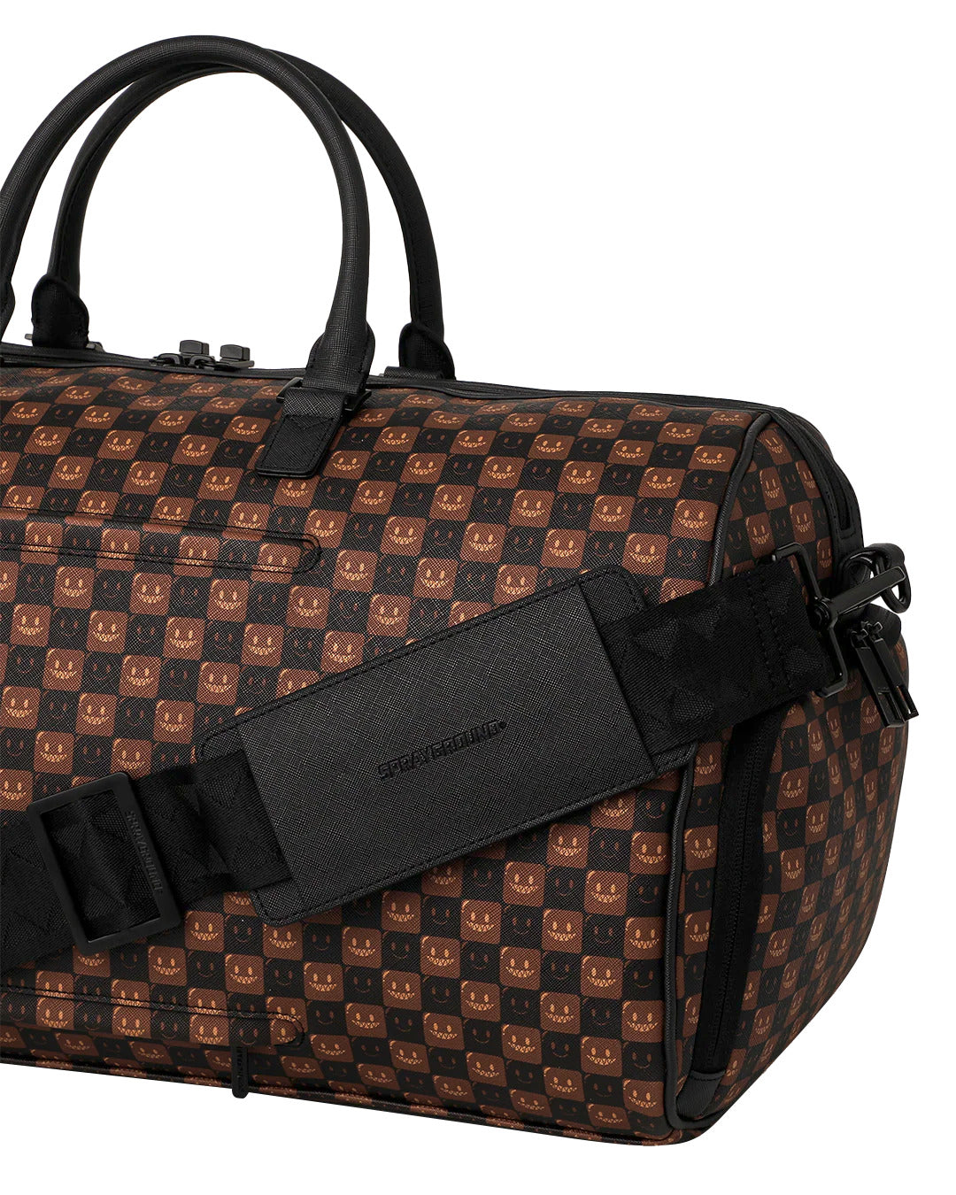 SHARKS IN PARIS WTF BUBBLE BROWN CHECK DUFFLE