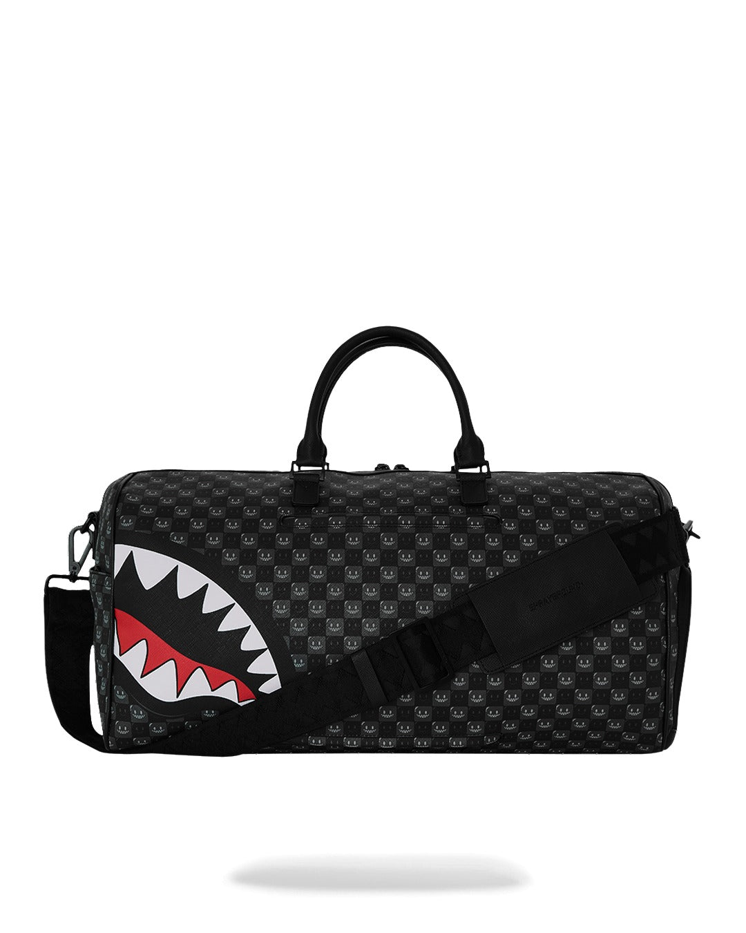 SHARKS IN PARIS WTF BUBBLY BLACK CHECK DUFFLE