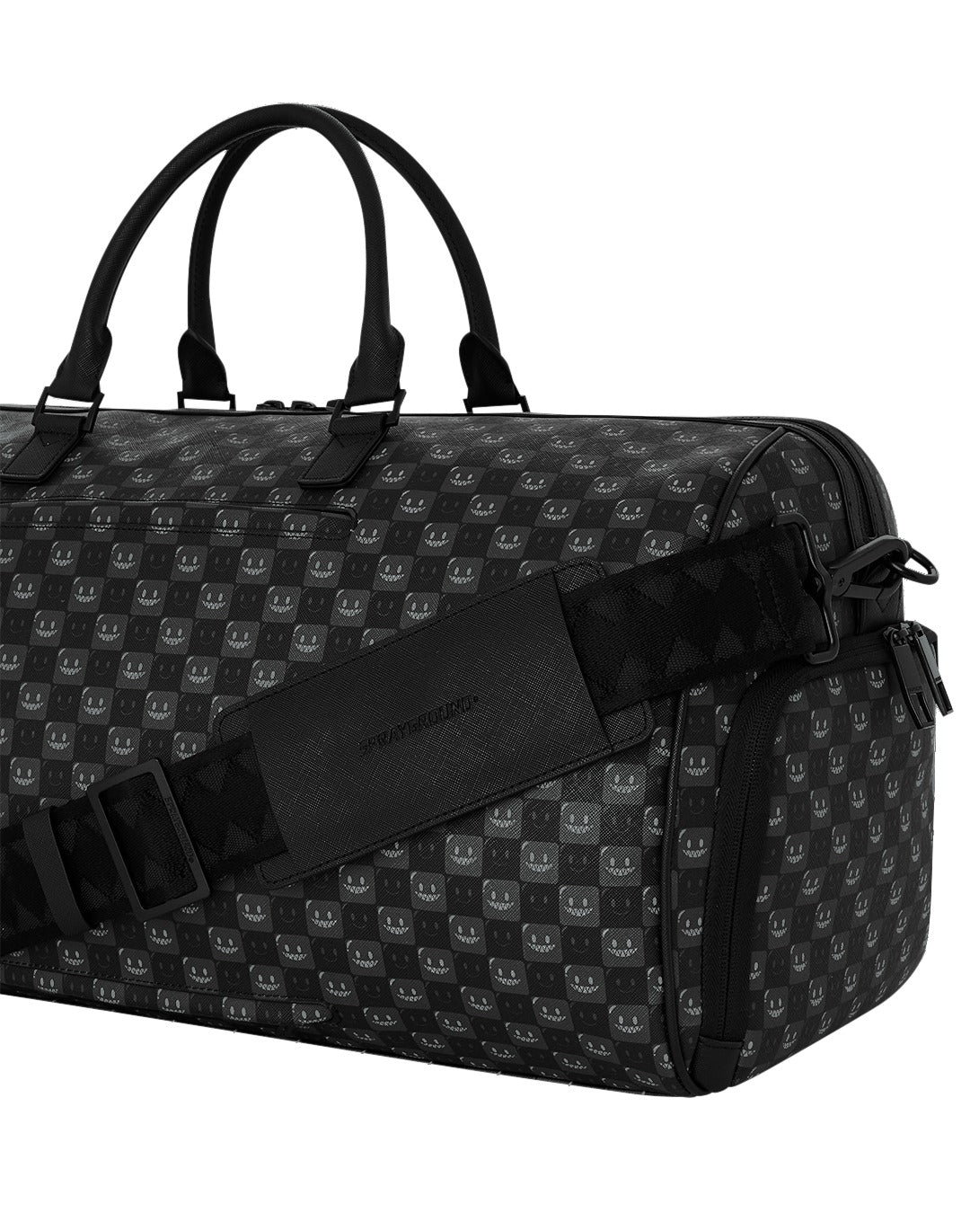 SHARKS IN PARIS WTF BUBBLY BLACK CHECK DUFFLE