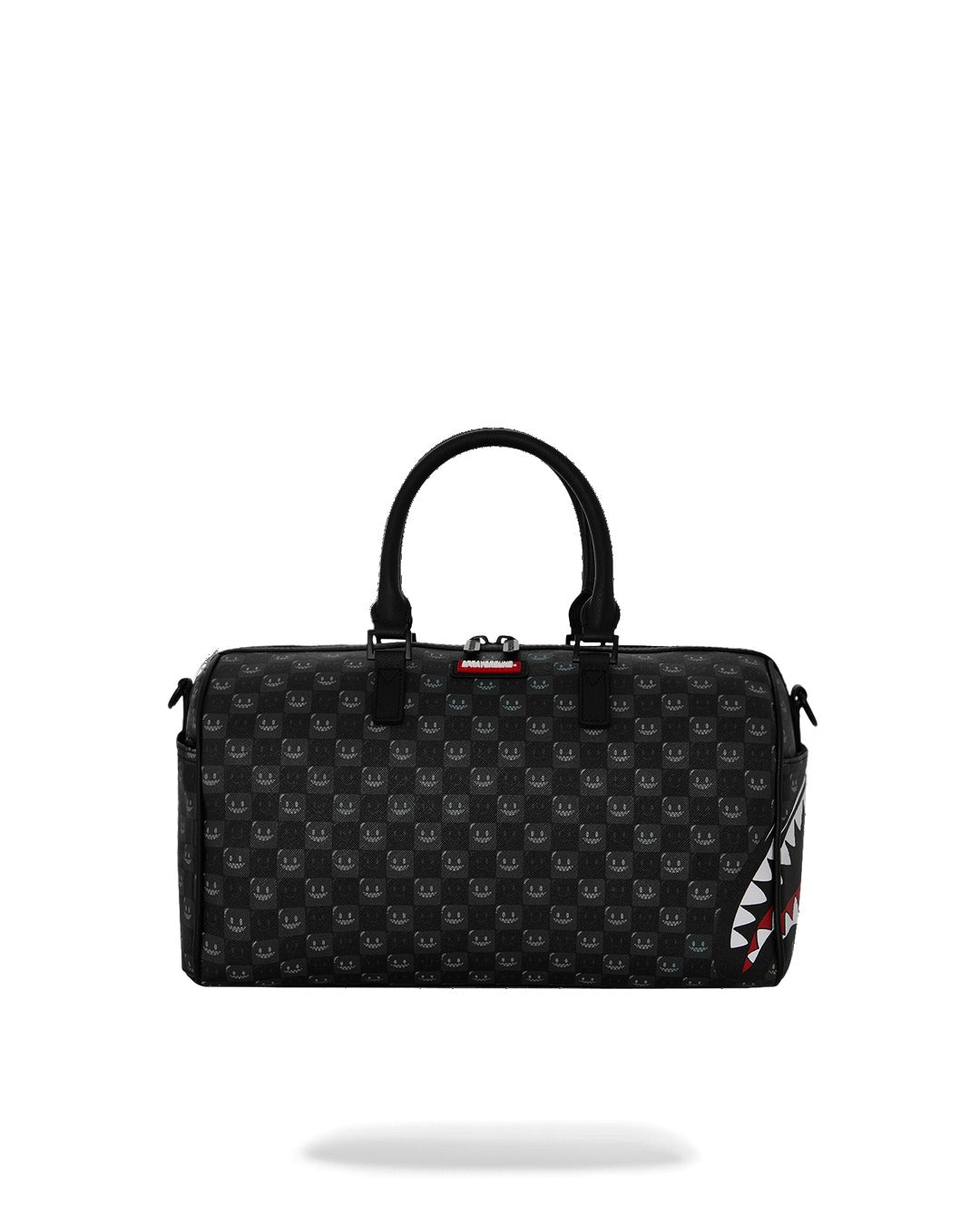 SHARKS IN PARIS WTF BUBBLY BLACK CHECK MINI DUFFLE