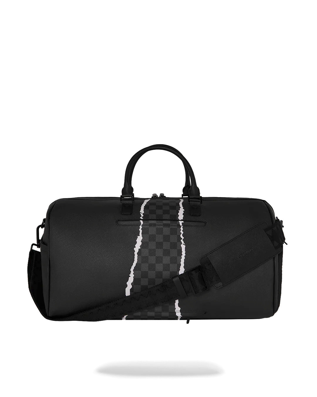CENTER RIP REVEALING GRAY CHECK MINI DUFFLE