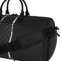 CENTER RIP REVEALING GRAY CHECK MINI DUFFLE