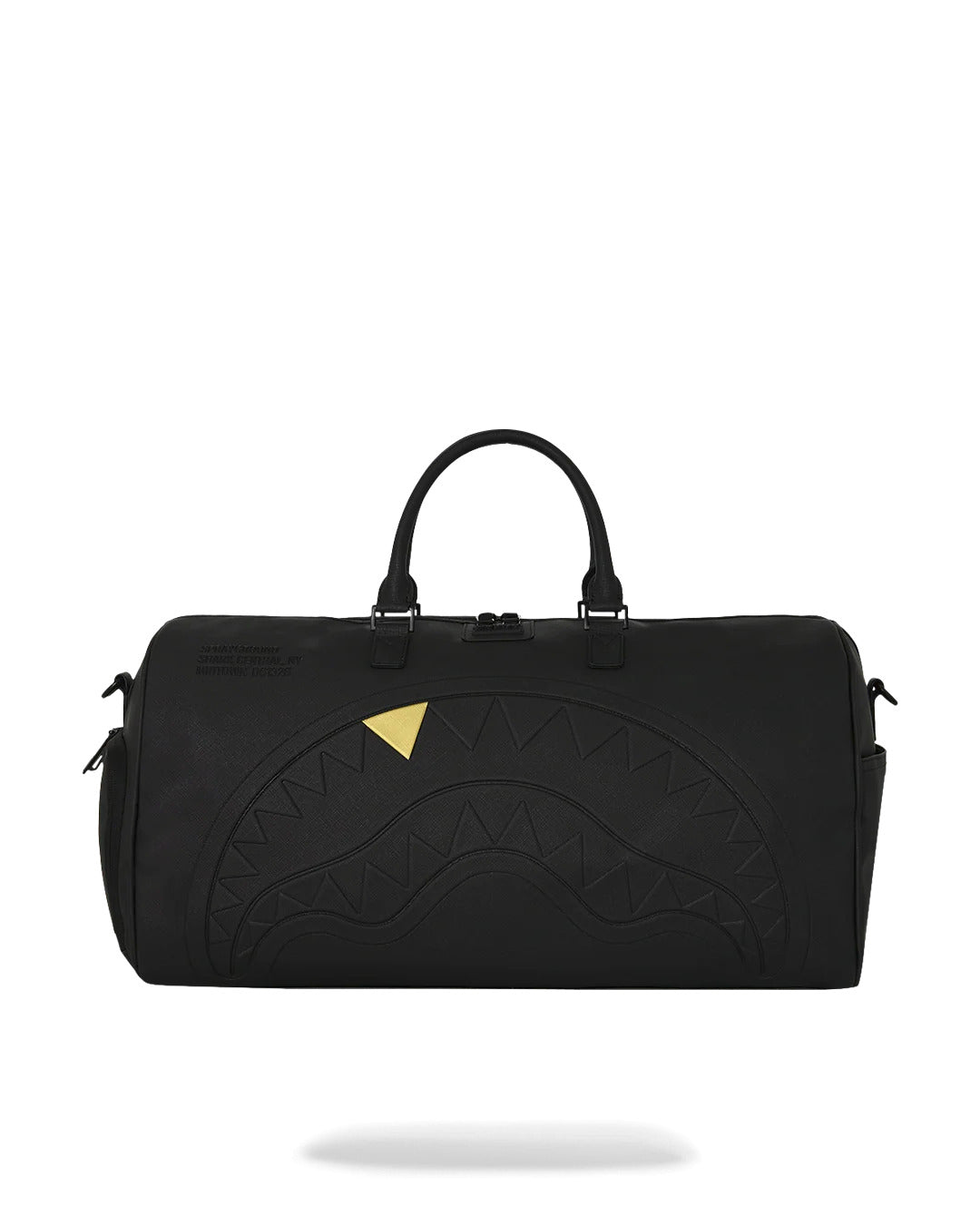 BLACKED OUT EMBOSSED GOLD TOOTH DUFFLE