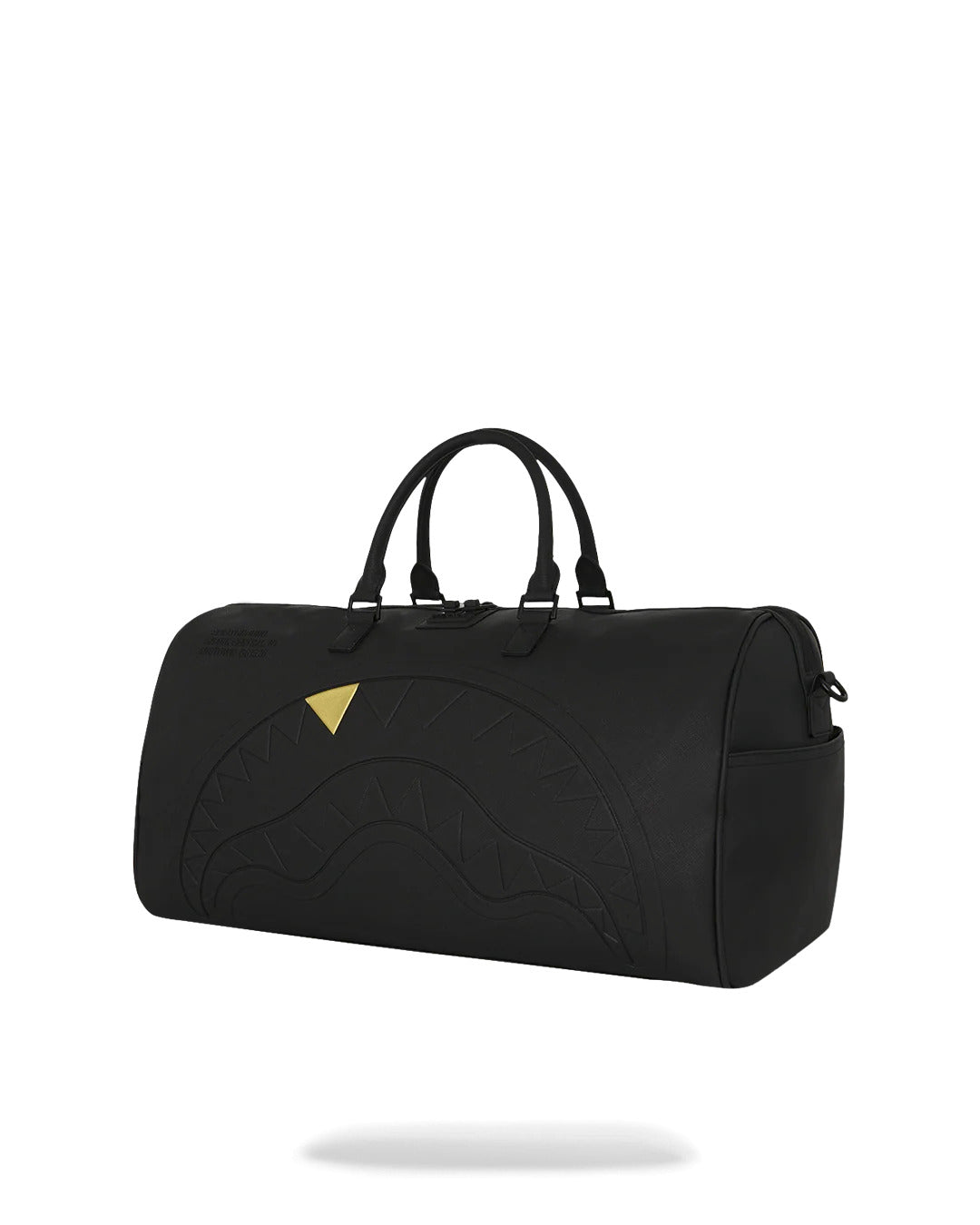 BLACKED OUT EMBOSSED GOLD TOOTH DUFFLE